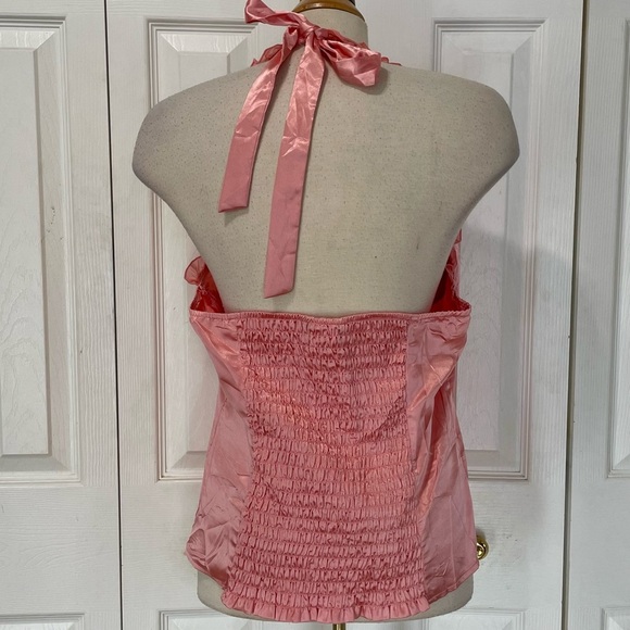 Vintage Satin Dots Pink Corset Top with Jacket Caplet Set - Picture 3 of 12